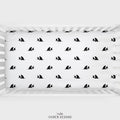 Black and White Sharks Personalized Crib Sheet