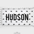 Black and White Sharks Personalized Crib Sheet