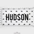 Black and White Sharks Personalized Crib Sheet