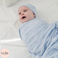 Block & Script Personalized Name Baby Swaddle Blanket