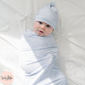 Block & Script Personalized Name Baby Swaddle Blanket