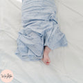 Block & Script Personalized Name Baby Swaddle Blanket
