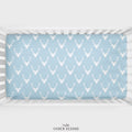 Blue Woodland Deer Personalized Crib Sheet