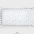 Blue Paper Planes Personalized Crib Sheet