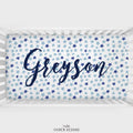 Blue Stars Personalized Crib Sheet