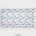 Blue Whales Personalized Crib Sheet
