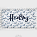 Blue Whales Personalized Crib Sheet