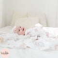 Boho Rainbow Personalized Baby Swaddle Blanket