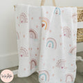 Boho Rainbow Personalized Baby Blanket