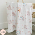 Boho Rainbow Personalized Baby Blanket