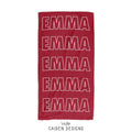 Bold Repeat Name Personalized Beach Towel