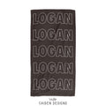 Bold Repeat Name Personalized Beach Towel