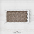 Brown Leopard Print Personalized Crib Sheet