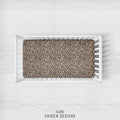 Brown Leopard Print Personalized Crib Sheet