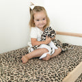 Brown Leopard Print Personalized Crib Sheet