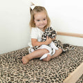 Ready to Ship: Brown Leopard Print Baby Blanket