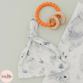Monochrome Bunny Knotted Baby Hat