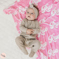Retro Personalized Name Blanket