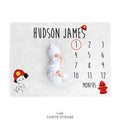 Dalmatian Firefighter Personalized Baby Milestone Blanket