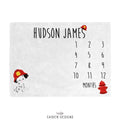 Dalmatian Firefighter Personalized Baby Milestone Blanket