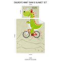 Dinosaur Personalized Blanket & Pillowcase Set