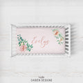 Elegant Peonies Personalized Crib Sheet