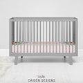 Peonies Personalized Name Crib Sheet