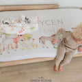 Watercolor Farm Animals Personalized Crib Sheet