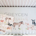 Farm Animals Personalized Crib Sheet