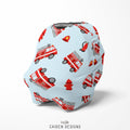 Fire Trucks Personalized Baby Car Seat Cover