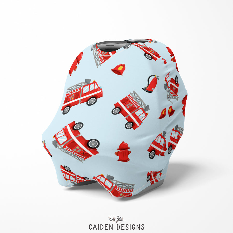 Fire Trucks Multi-Use Baby Car Seat Cover