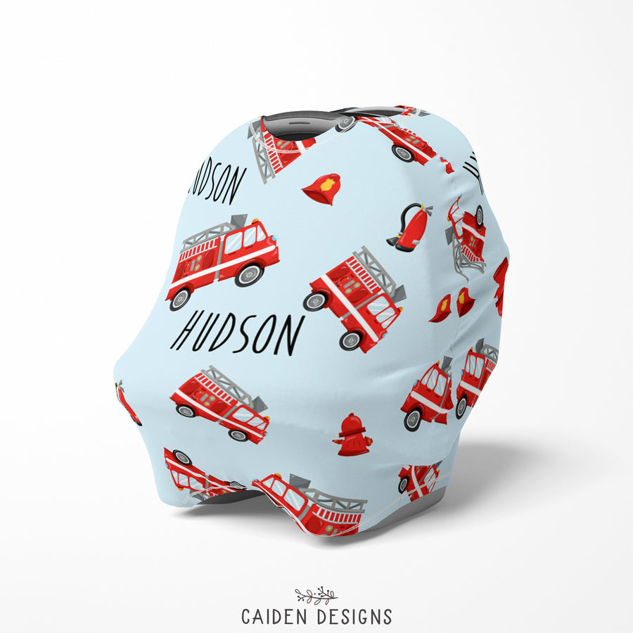 Fire Trucks Multi-Use Baby Car Seat Cover