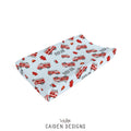 Red Fire Trucks Personalized Changing Pad Cover