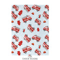 Red Fire Trucks Personalized Blanket