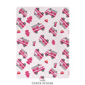 Pink Firetrucks Personalized Blanket