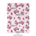 Pink Fire Truck Personalized Blanket