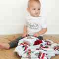 Red Fire Trucks Personalized Blanket