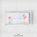 Flamingos Personalized Name Crib Sheet