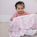 Floral Personalized Name Blanket