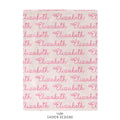 Floral Personalized Name Blanket