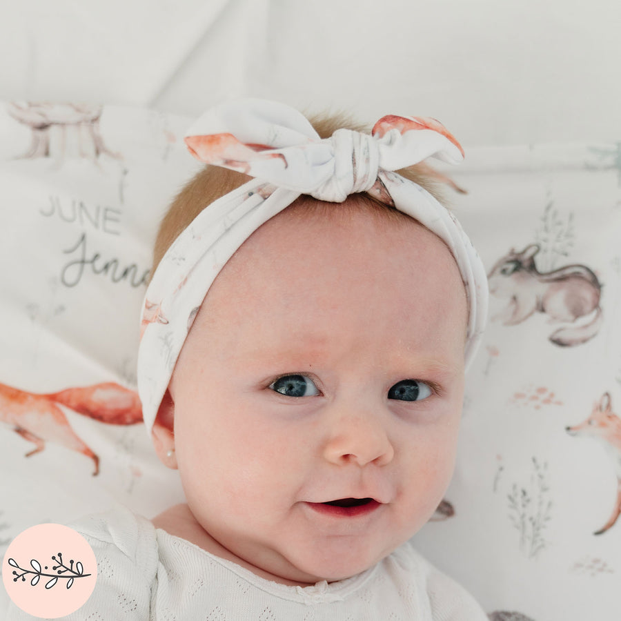 Woodland Animals Personalized Baby Headband
