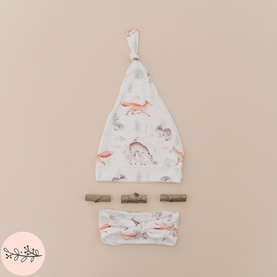 Woodland Animals Personalized Baby Swaddle Blanket