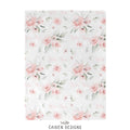 Gentle Watercolor Flowers Personalized Baby Blanket