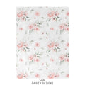 Gentle Watercolor Flowers Personalized Baby Blanket