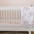 Gentle Watercolor Flowers Personalized Crib Sheet