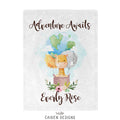 Adventure Giraffe Personalized Baby Girl Blanket