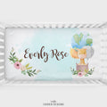 Hot Air Balloon Giraffe Personalized Crib Sheet