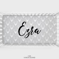 Grey Woodland Deer Personalized Crib Sheet