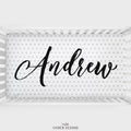 Grey Polka Dots Personalized Crib Sheet