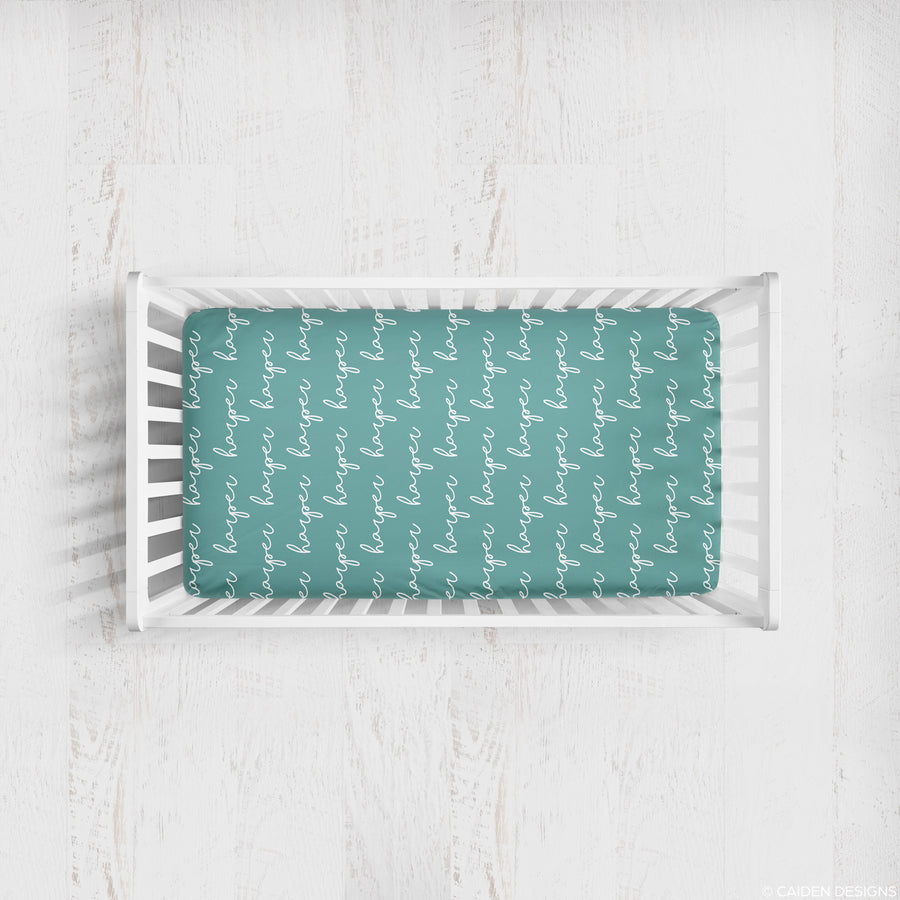 Handwritten Personalized Name Crib Sheet